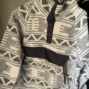 Carhartt Women's Black and White Fleece Jacket